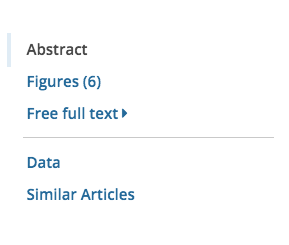 Article left menu with free full text link